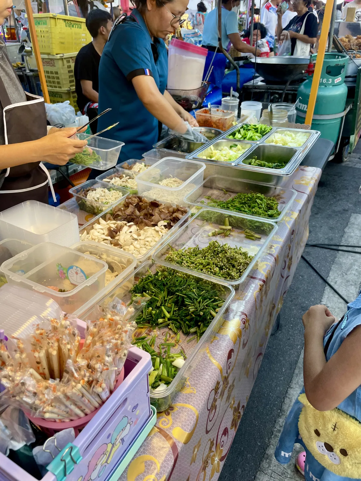 Food at a night market in Thailand